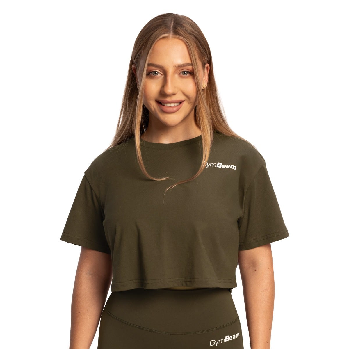 GymBeam Tricou pentru femei Cropped Limitless Espresso · záber 6