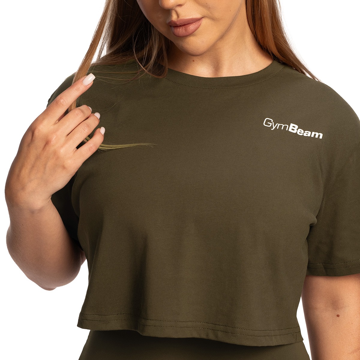 GymBeam Tricou pentru femei Cropped Limitless Espresso · záber 7