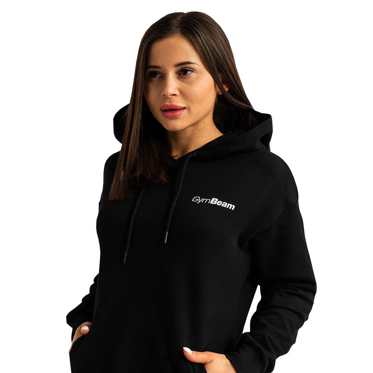 GymBeam Hanorac pentru femei Limitless Longline Black · záber 8