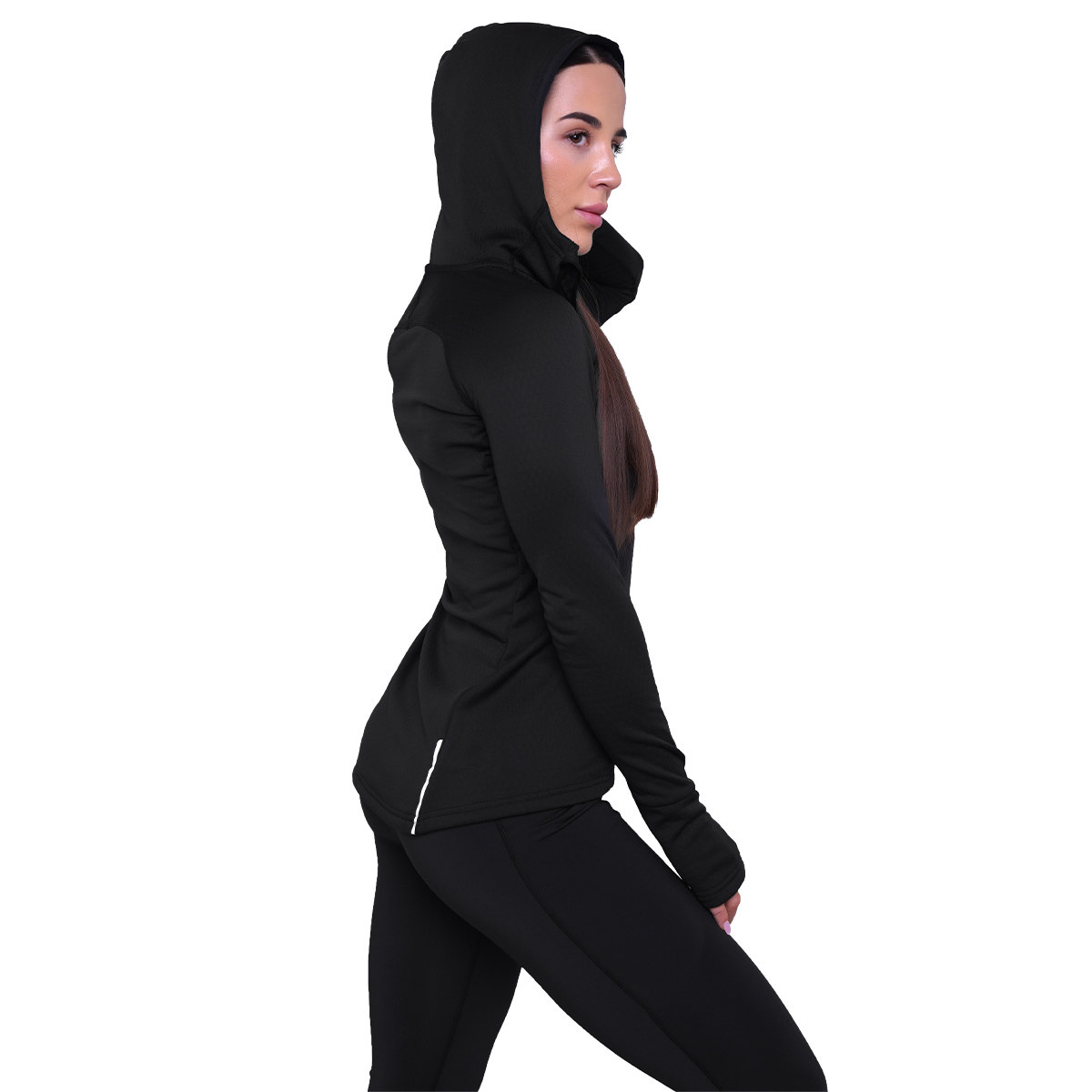 GymBeam Hanorac de alergare pentru femei 1/2 Zip Pulse Black · záber 10