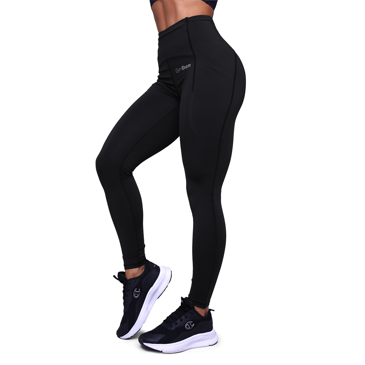 GymBeam Colanți pentru femei de alergare Pulse Black · záber 9