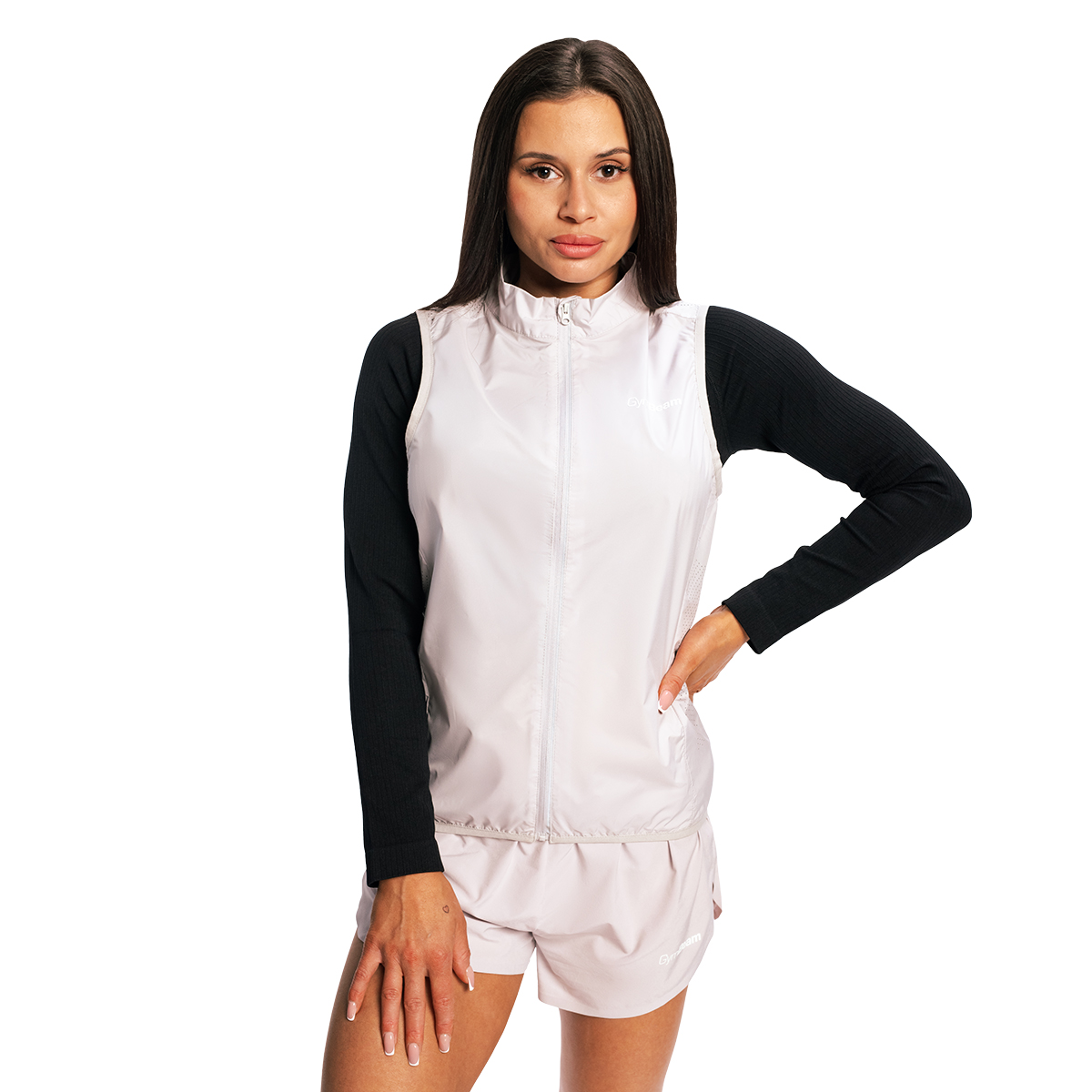 GymBeam Vestă de alergare pentru femei Pulse X Gray · záber 9