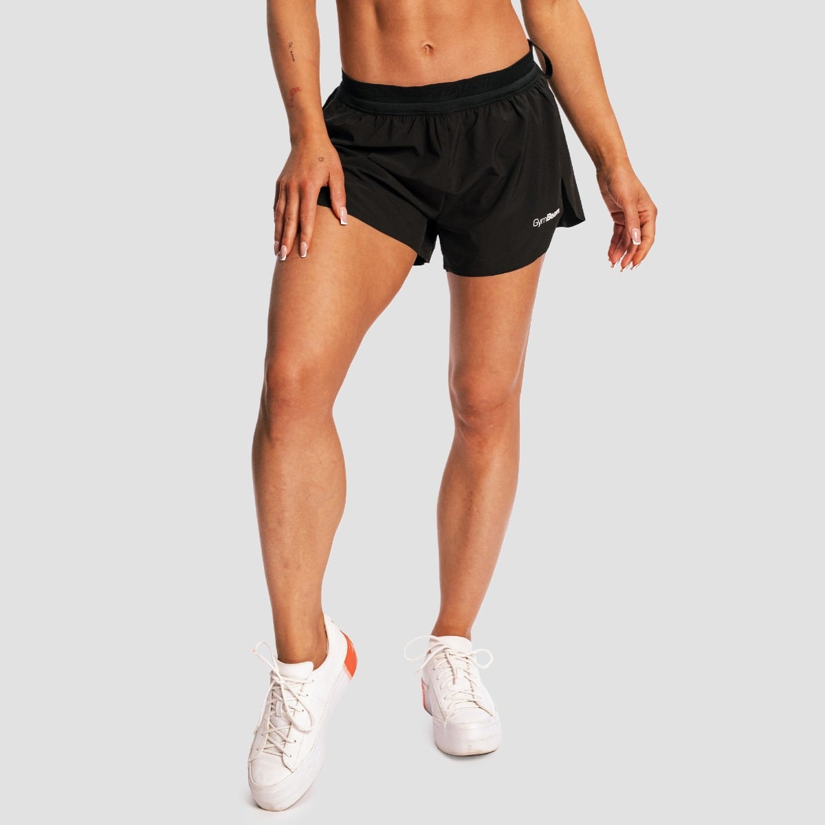 Pantaloni scurți de alergare pentru femei Pulse X Black - GymBeam
