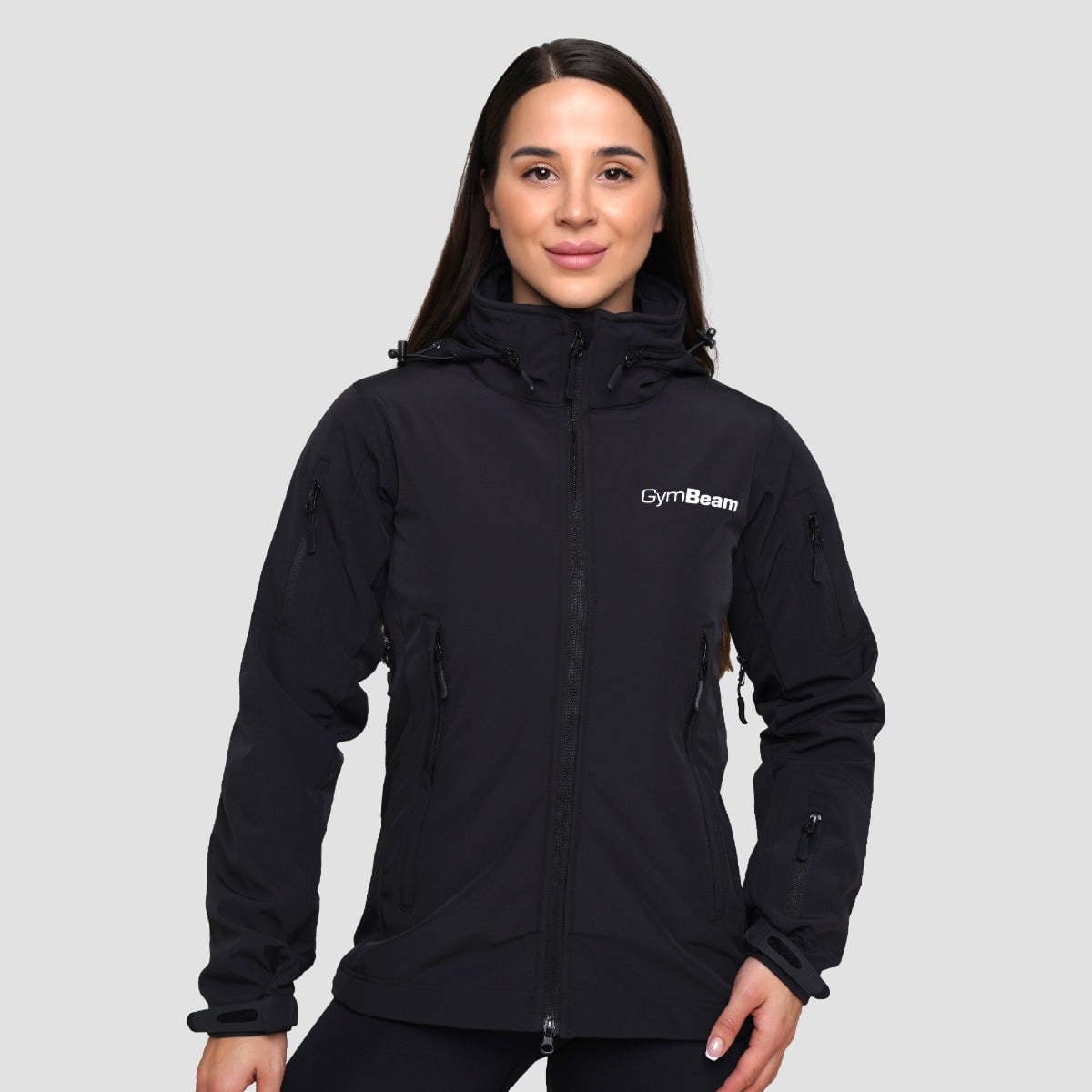 Geacă pentru femei Softshell Black - GymBeam