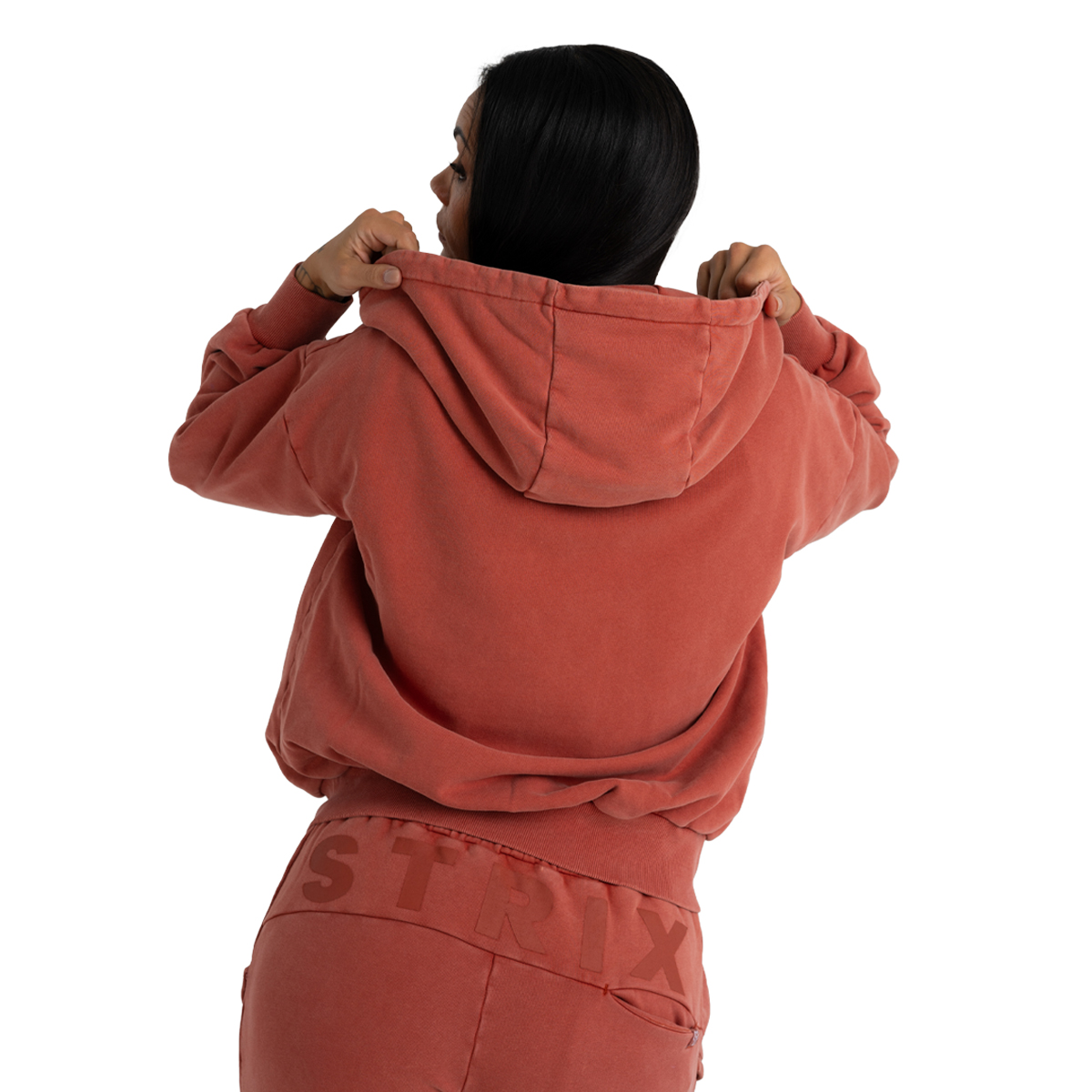 STRIX Hanorac pentru femei Zip Washed Terra · záber 9
