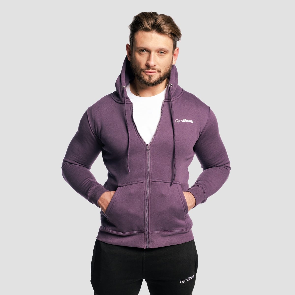 Hanorac Zipper Hoodie Obsidian - GymBeam