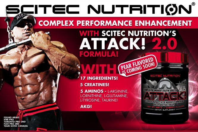 Formulă de pre-antrenament cu creatină Attack! 2.0 - Scitec Nutrition