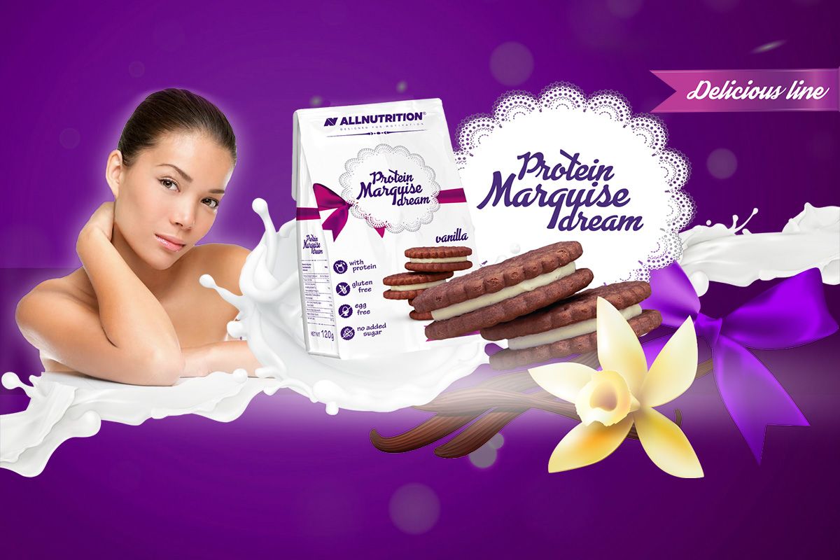 Protein Marquise Dream 120 g - All Nutrition - biscuiți