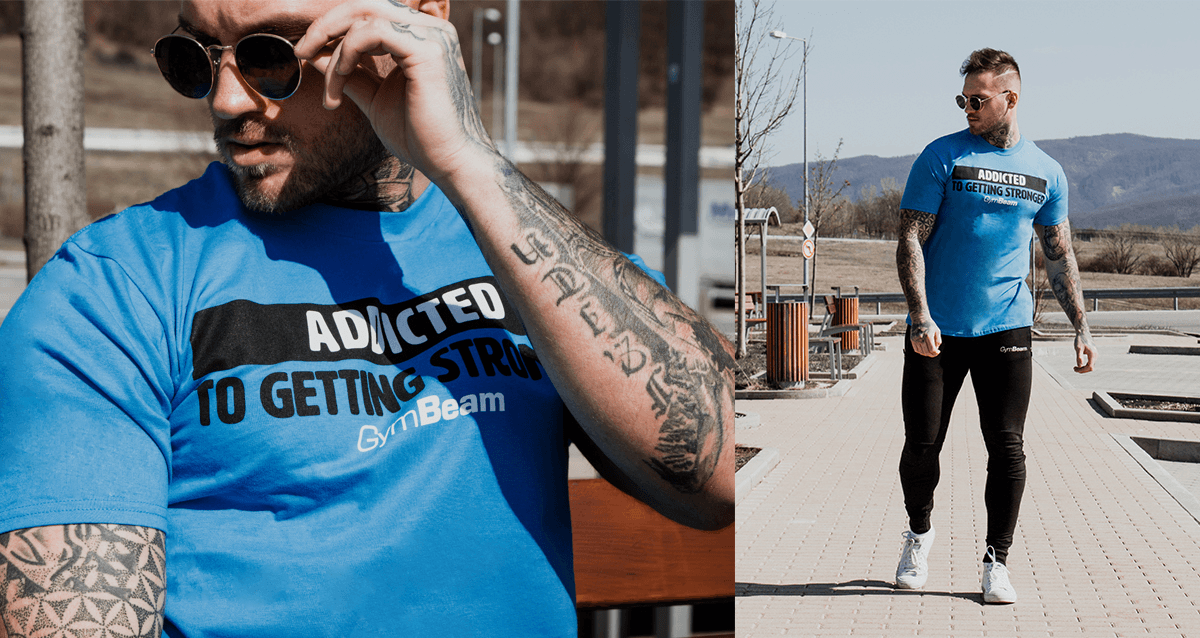 Tricou Addicted Sapphire - GymBeam