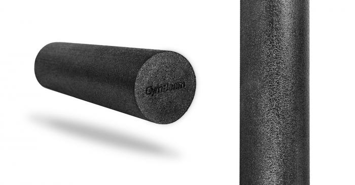Rolă de exerciții Foam Roller Black - GymBeam