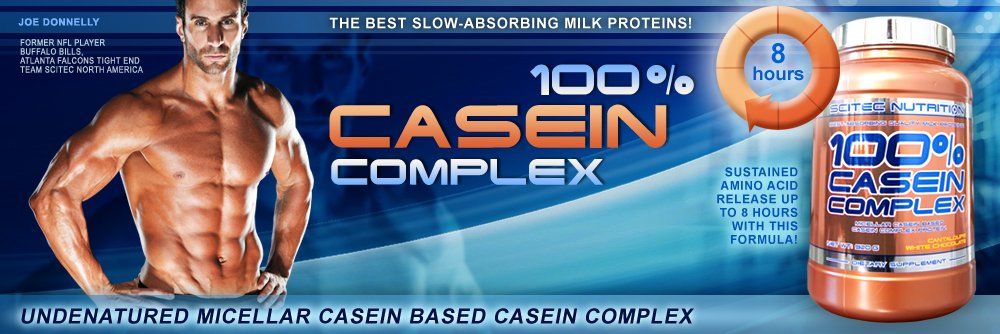 100% Casein Complex - Scitec - proteină de noapte