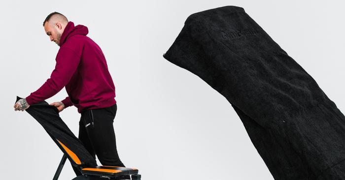 Prosop sport din microfibră Large Black - Gymbeam