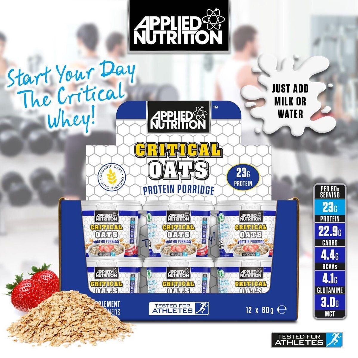 Critical Oats 60 g - applied nutrition - terci proteic din ovăz