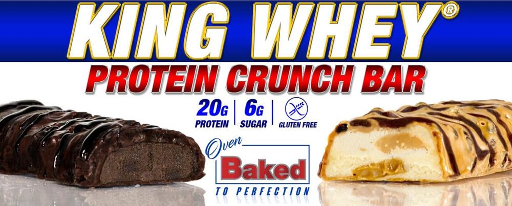 Baton proteic King Whey Protein Crunch Bar 57 g ronnie coleman